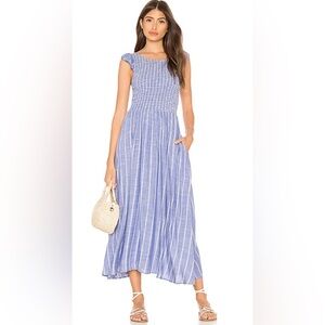 Free People Chambray Butterflies Midi Dress